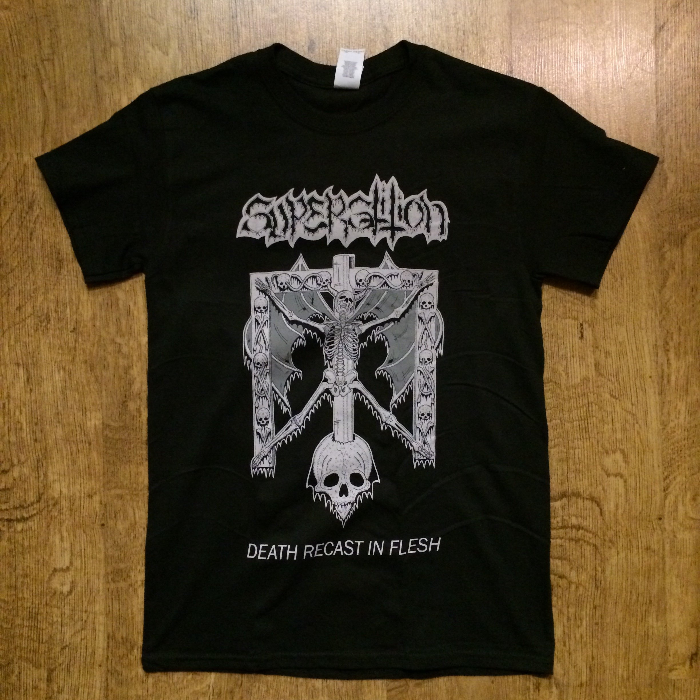Photo of the Superstition - "Death Recast in Flesh" T-shirt (Black)