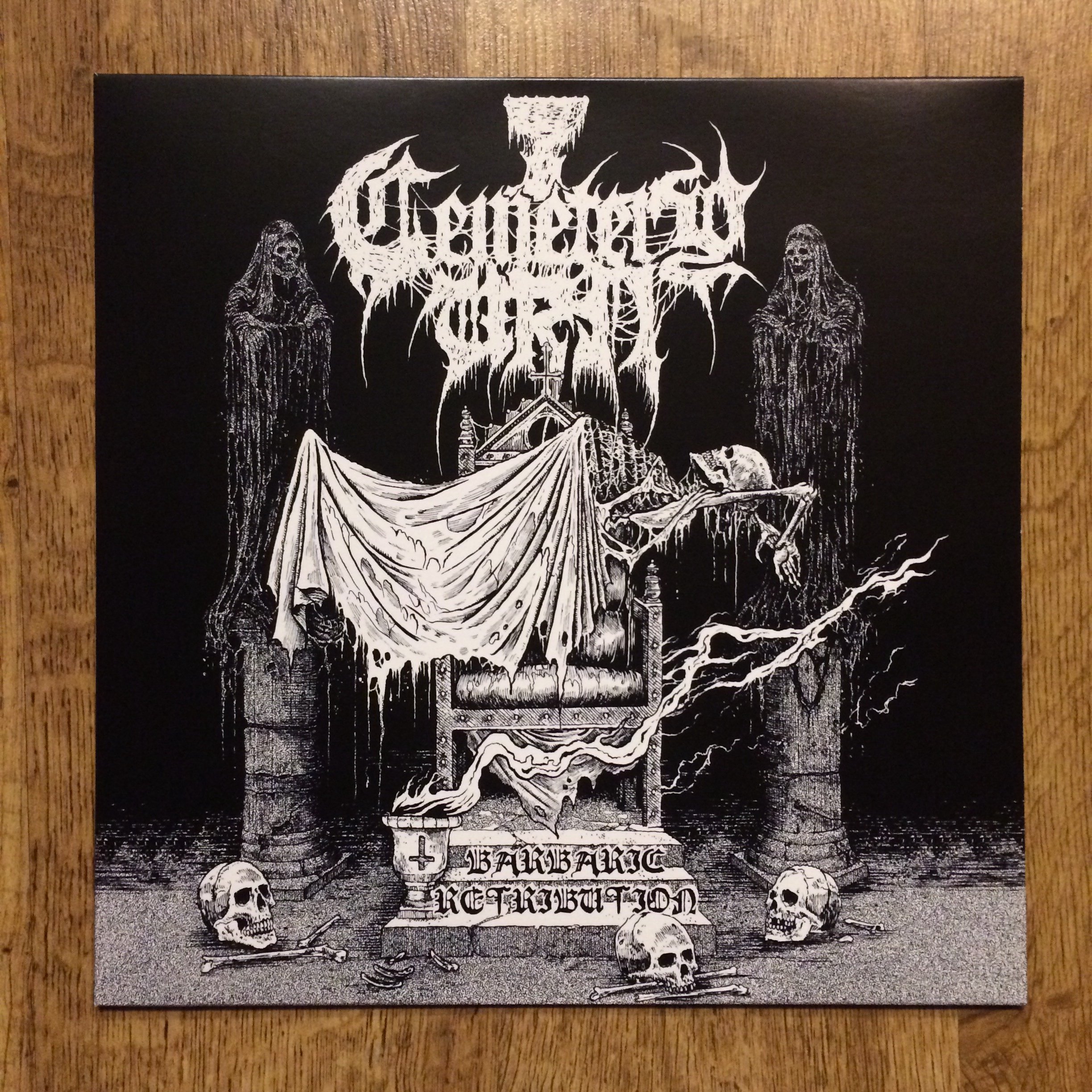 Photo of the Cemetery Urn - "Barbaric Retribution" LP (Black vinyl)