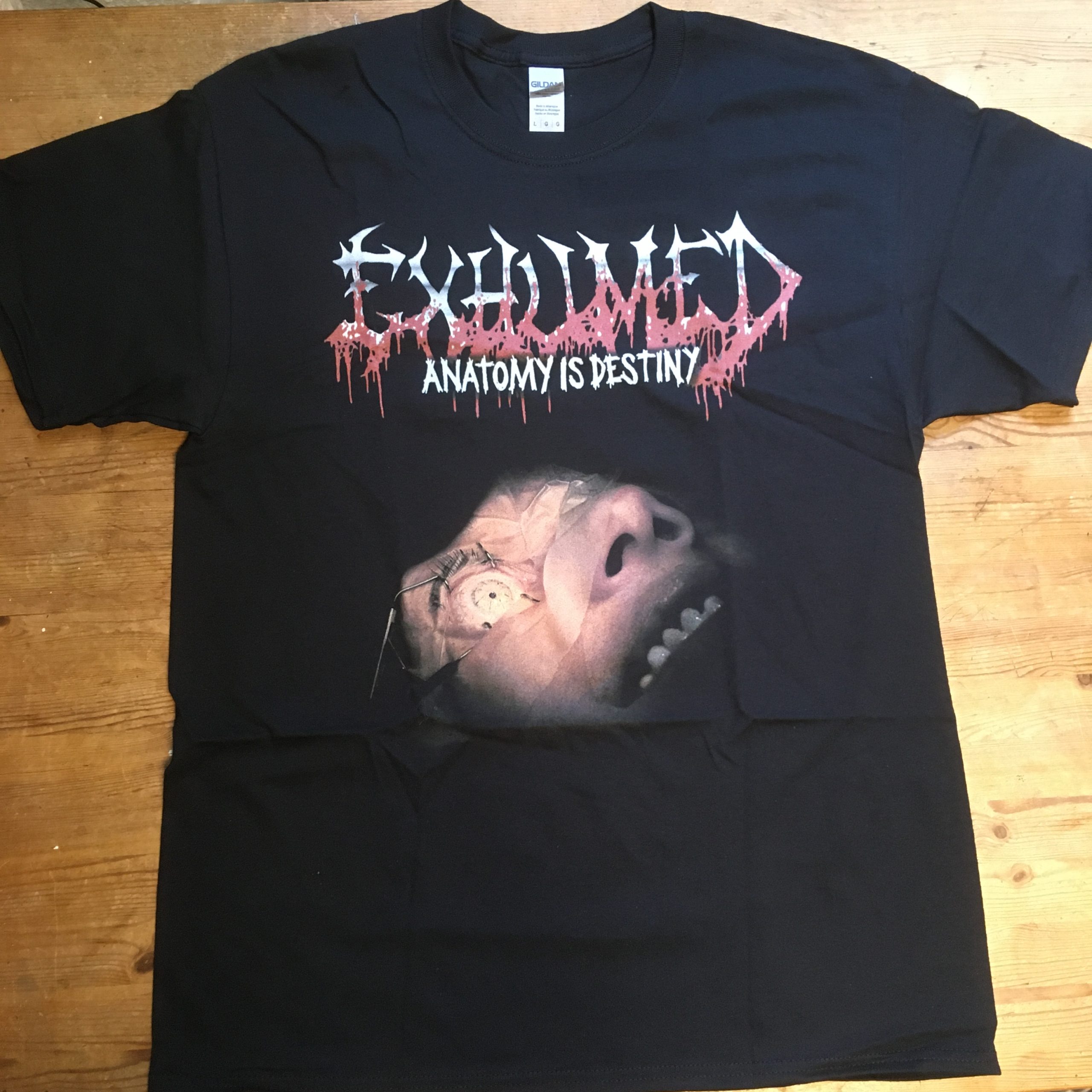 Photo of the Exhumed - "Anatomy is Destiny" T-shirt (Black)