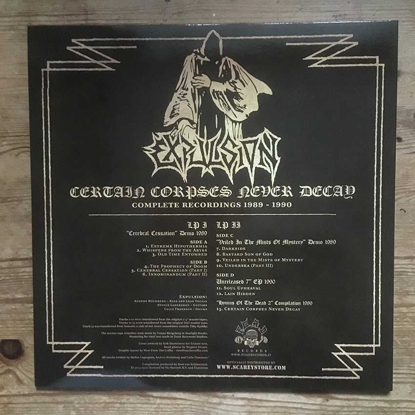 Expulsion - "Certain Corpses Decay" (Black vinyl) — Extremely Rotten Productions