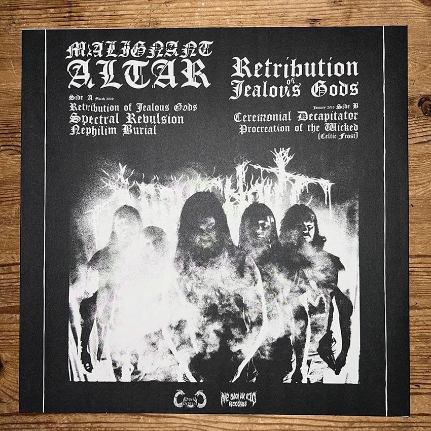 Malignant Altar "Retribution of Jealous Gods" LP (Black vinyl) — Extremely Rotten Productions